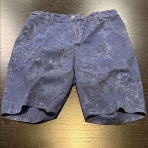 Floral Patterned Blue Men's Shorts